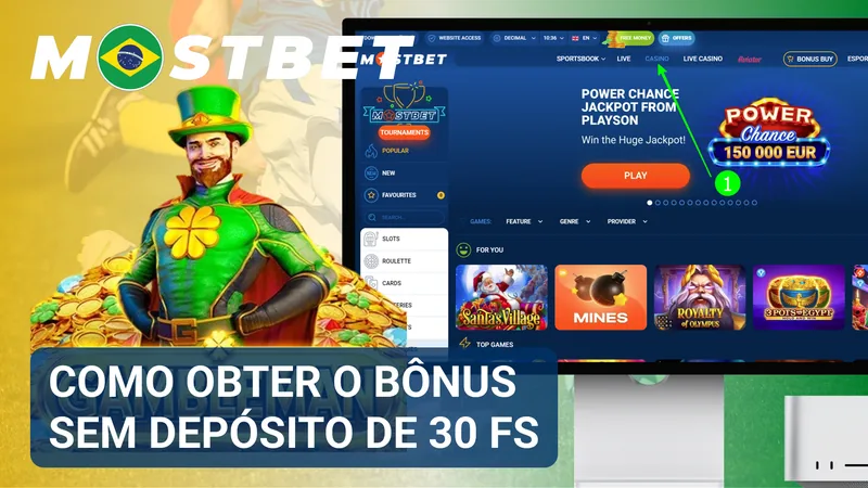 Sequência de telas mostra cadastro, seleção da oferta e liberação das 30 rodadas grátis sem recarga de saldo.