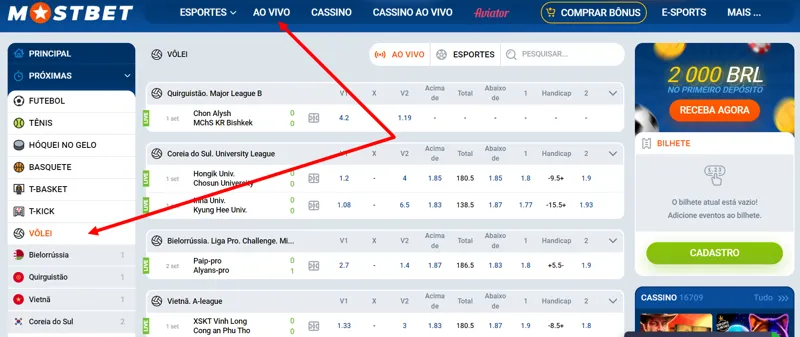 Apostas ao vivo em basquete na MostBet Brasil