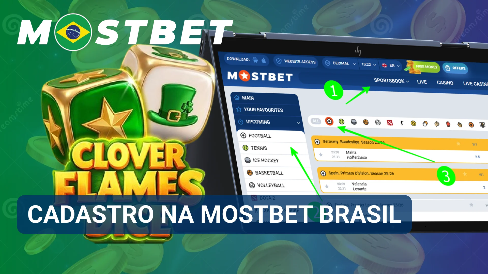 Formulário de cadastro da Mostbet Brasil com campos para criar uma nova conta.